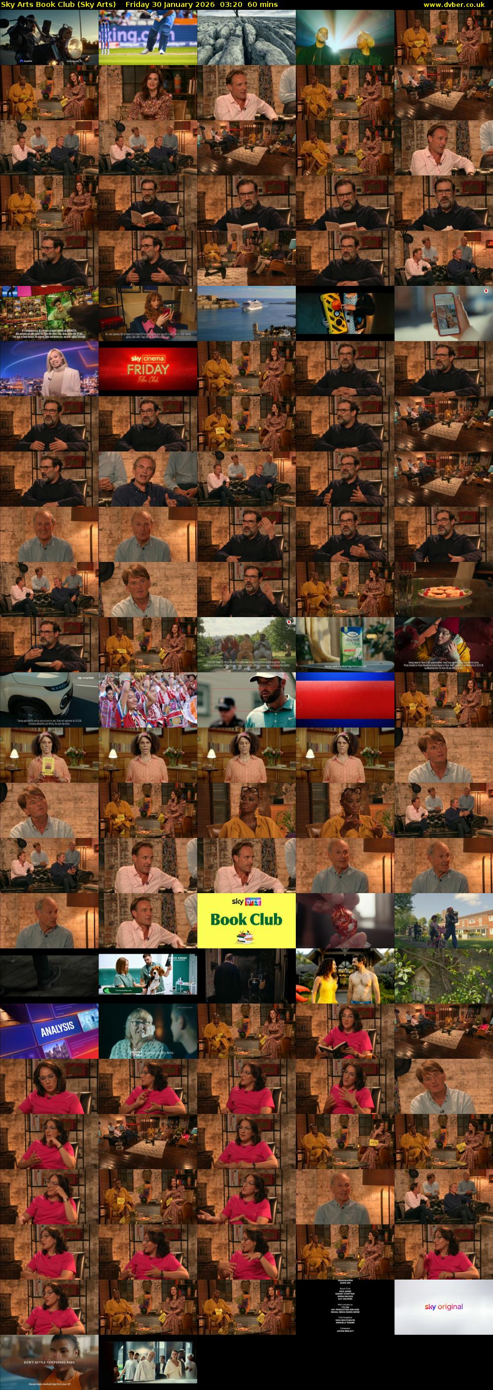 Sky Arts Book Club (Sky Arts) Friday 30 January 2026 03:20 - 04:20