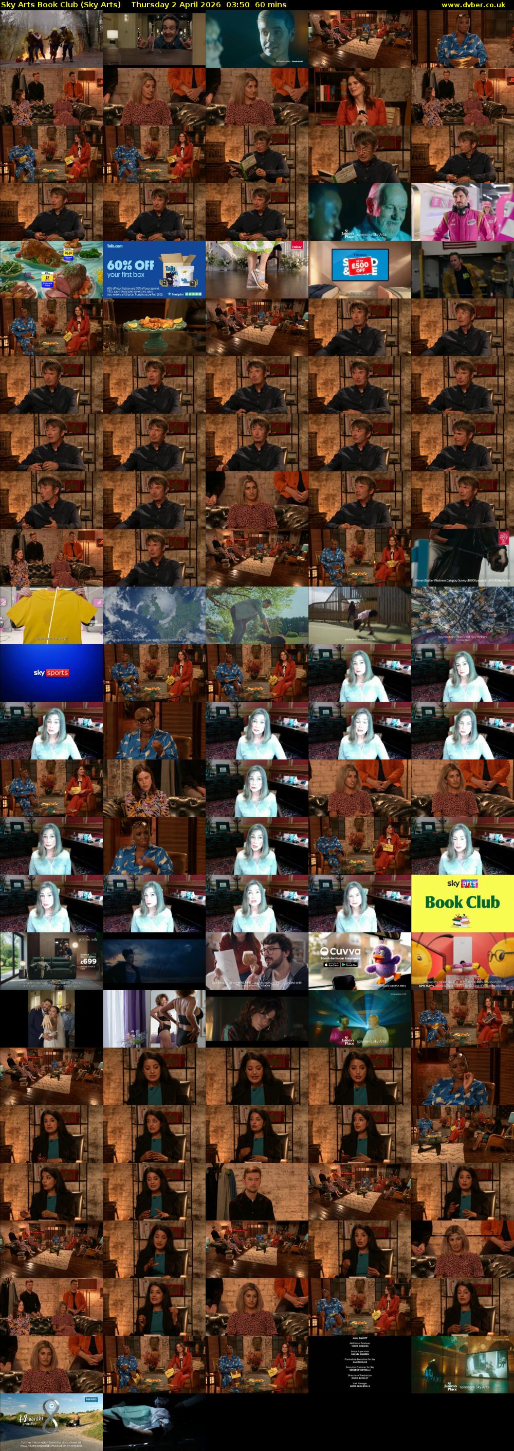 Sky Arts Book Club (Sky Arts) Thursday 2 April 2026 03:50 - 04:50