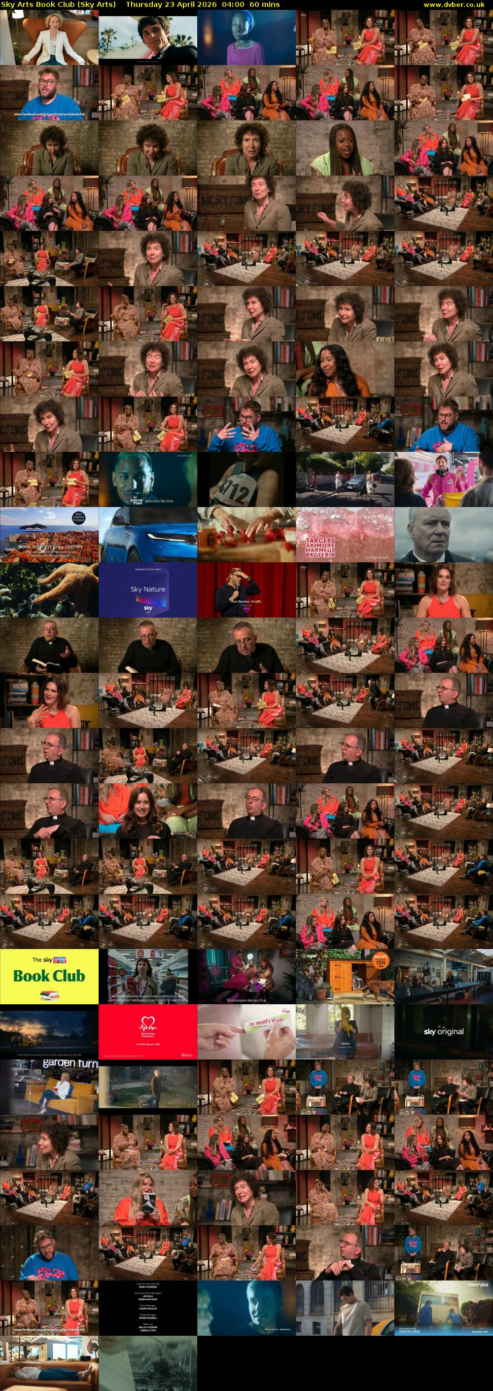 Sky Arts Book Club (Sky Arts) Thursday 23 April 2026 04:00 - 05:00