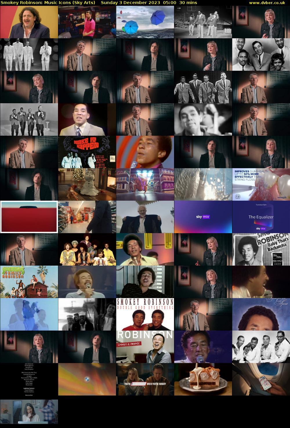 Smokey Robinson: Music Icons (Sky Arts) Sunday 3 December 2023 05:00 - 05:30