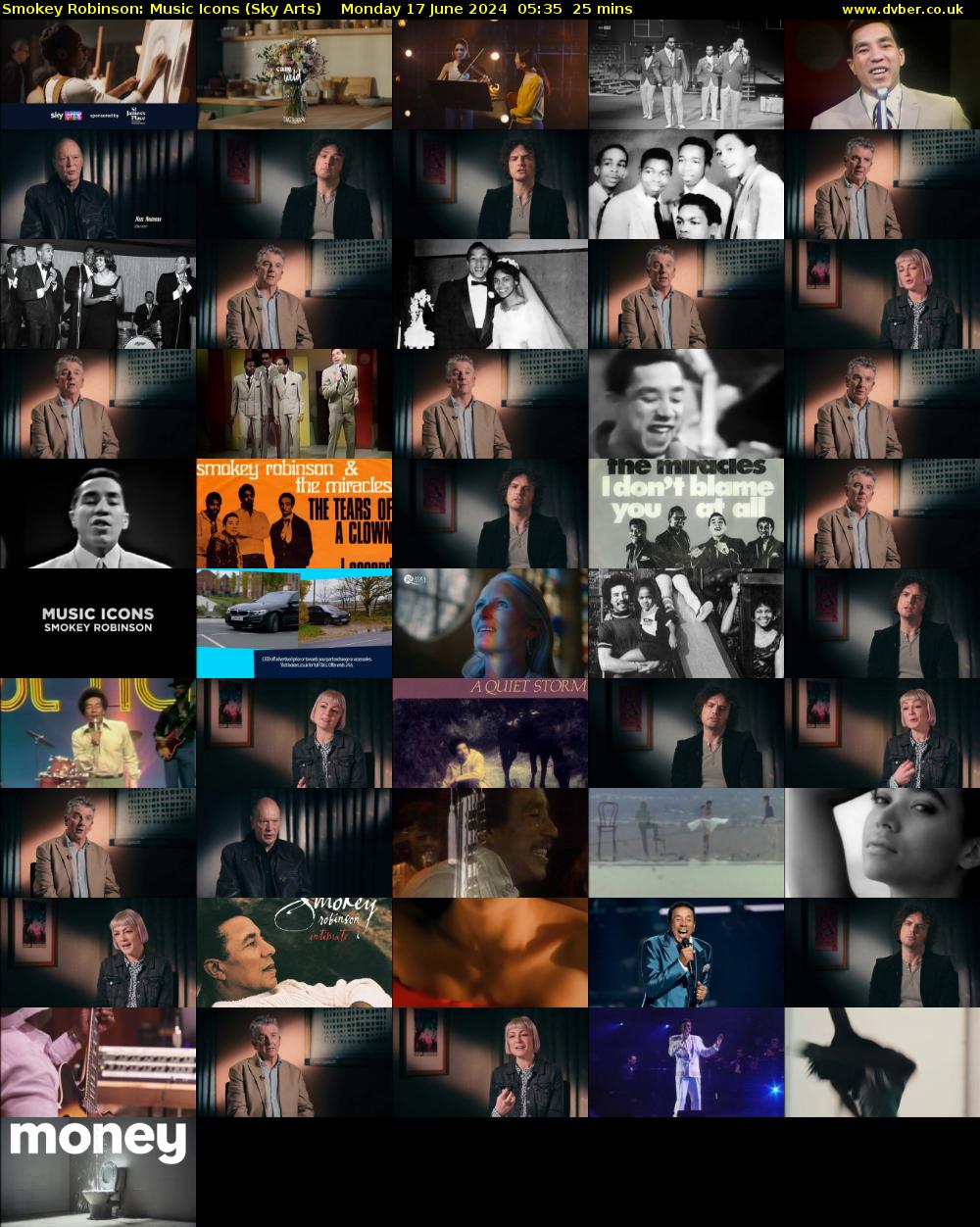 Smokey Robinson: Music Icons (Sky Arts) Monday 17 June 2024 05:35 - 06:00