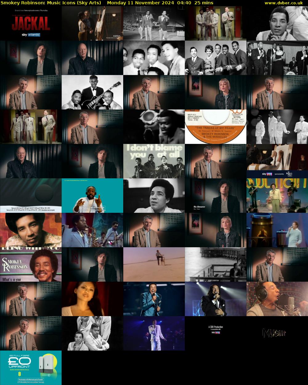 Smokey Robinson: Music Icons (Sky Arts) Monday 11 November 2024 04:40 - 05:05