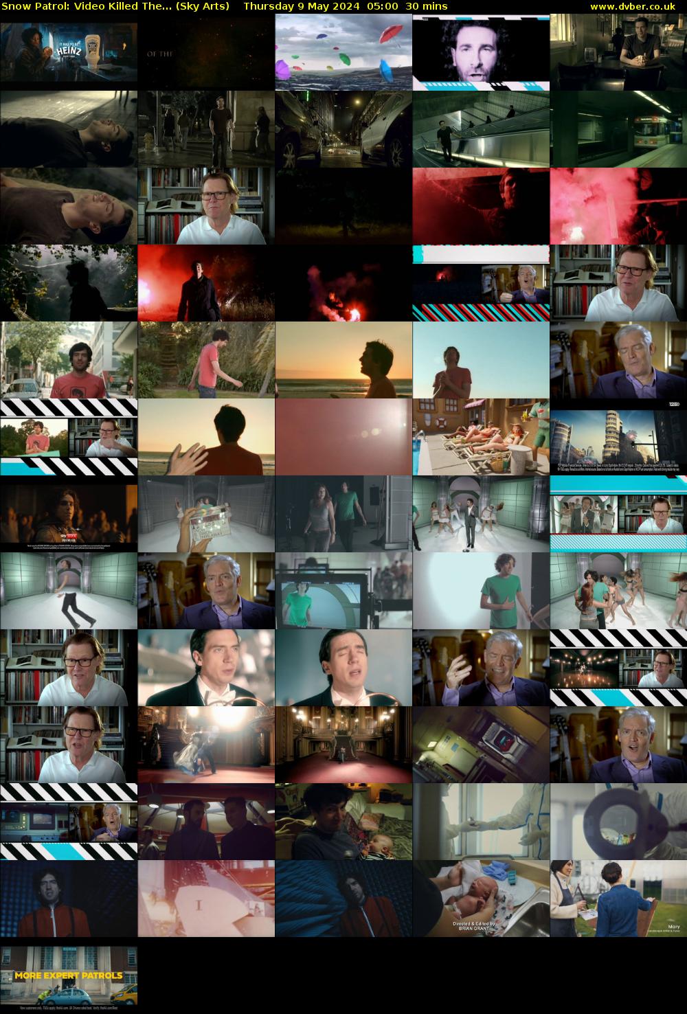 Snow Patrol: Video Killed The... (Sky Arts) Thursday 9 May 2024 05:00 - 05:30