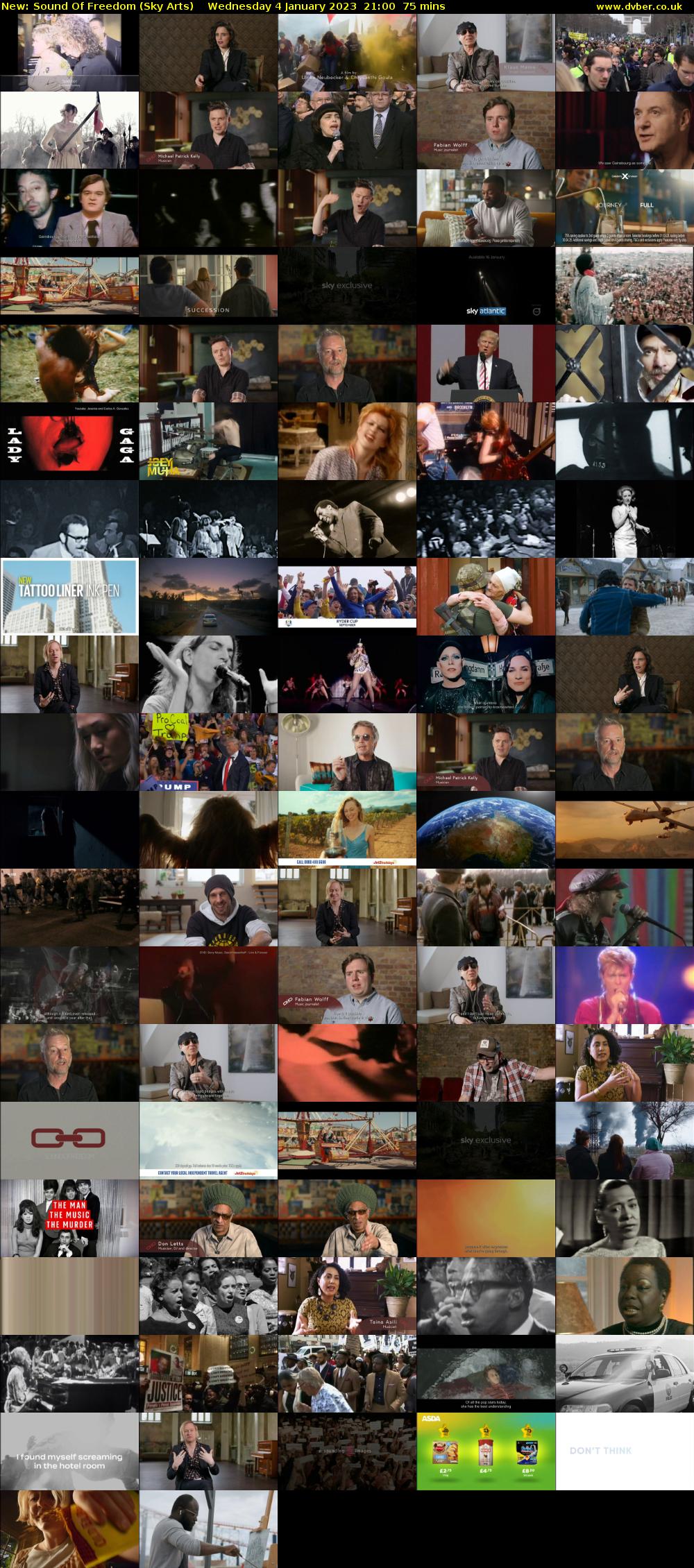 Sound Of Freedom (Sky Arts) Wednesday 4 January 2023 21:00 - 22:15