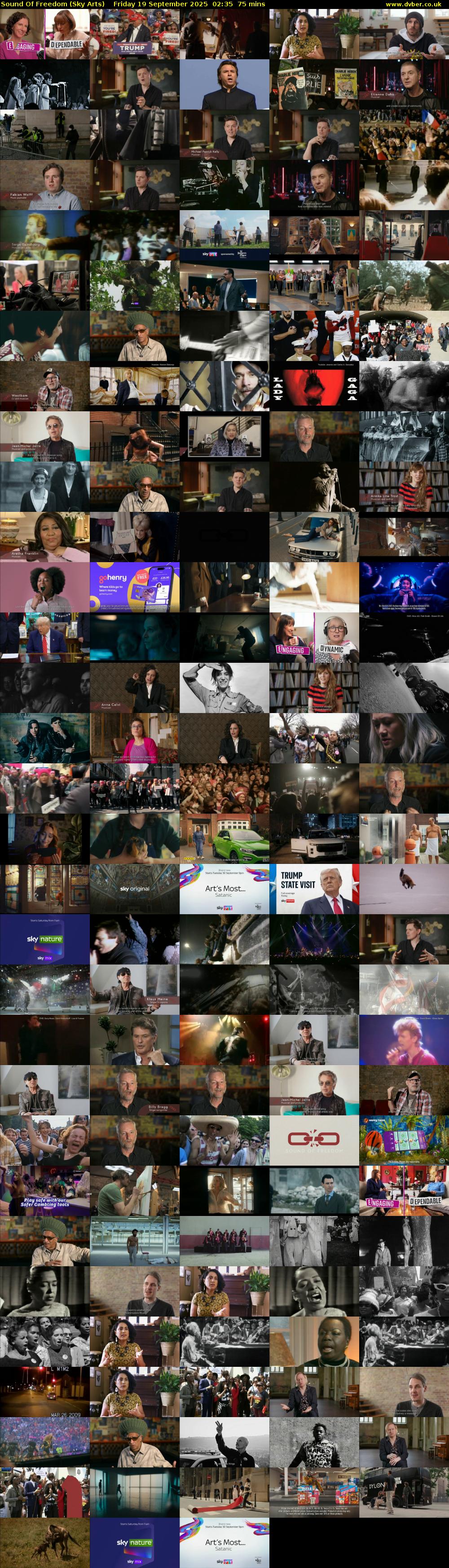 Sound Of Freedom (Sky Arts) Friday 19 September 2025 02:35 - 03:50
