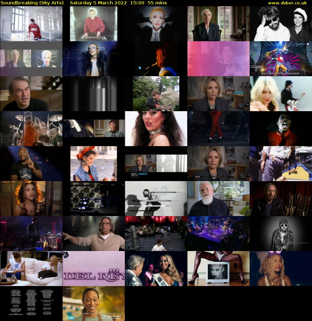 Soundbreaking (Sky Arts) Saturday 5 March 2022 15:00 - 15:55