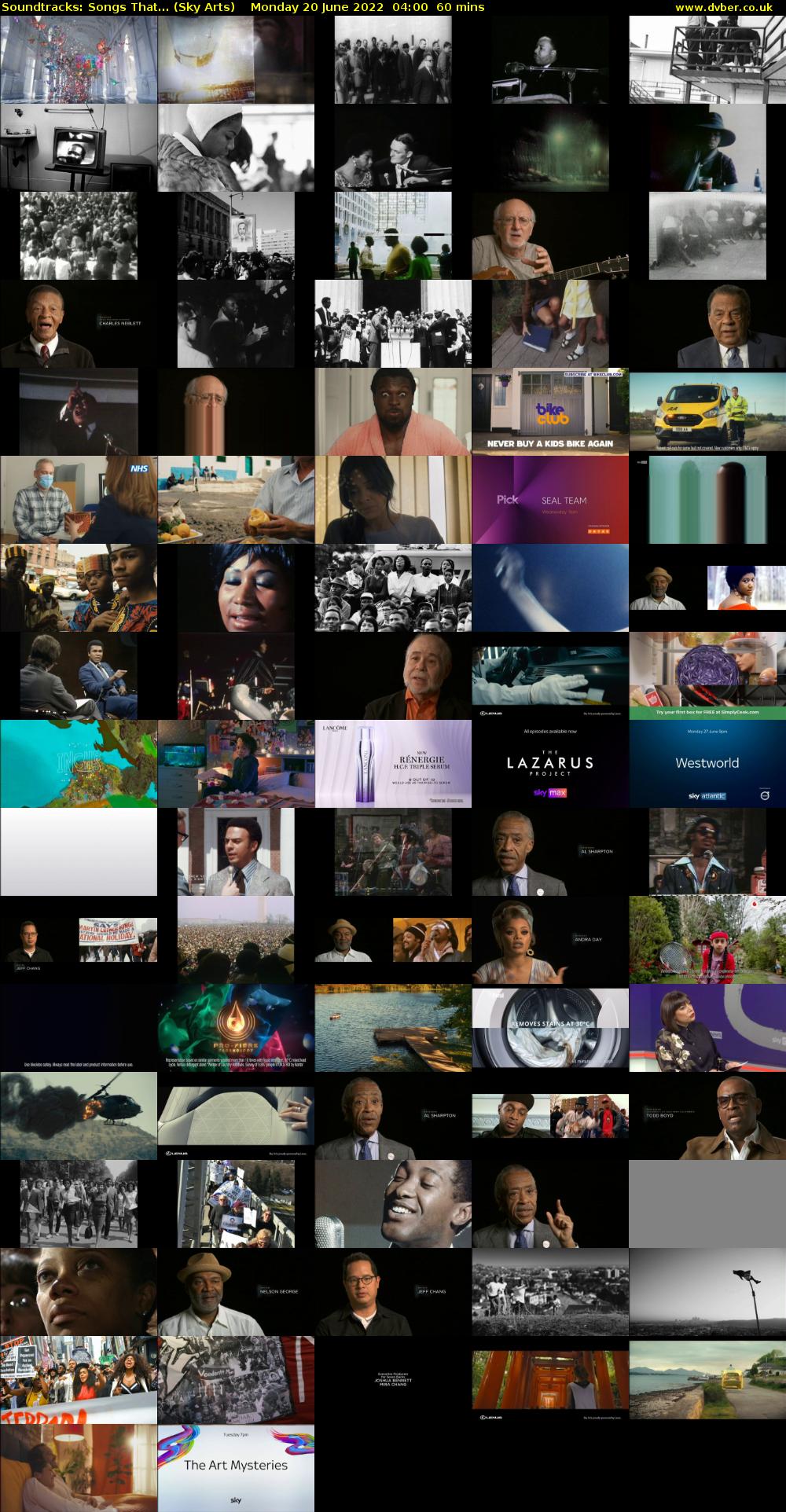 Soundtracks: Songs That... (Sky Arts) Monday 20 June 2022 04:00 - 05:00