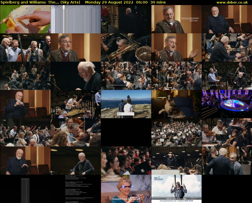 Spielberg and Williams: The... (Sky Arts) Monday 29 August 2022 06:00 - 06:30