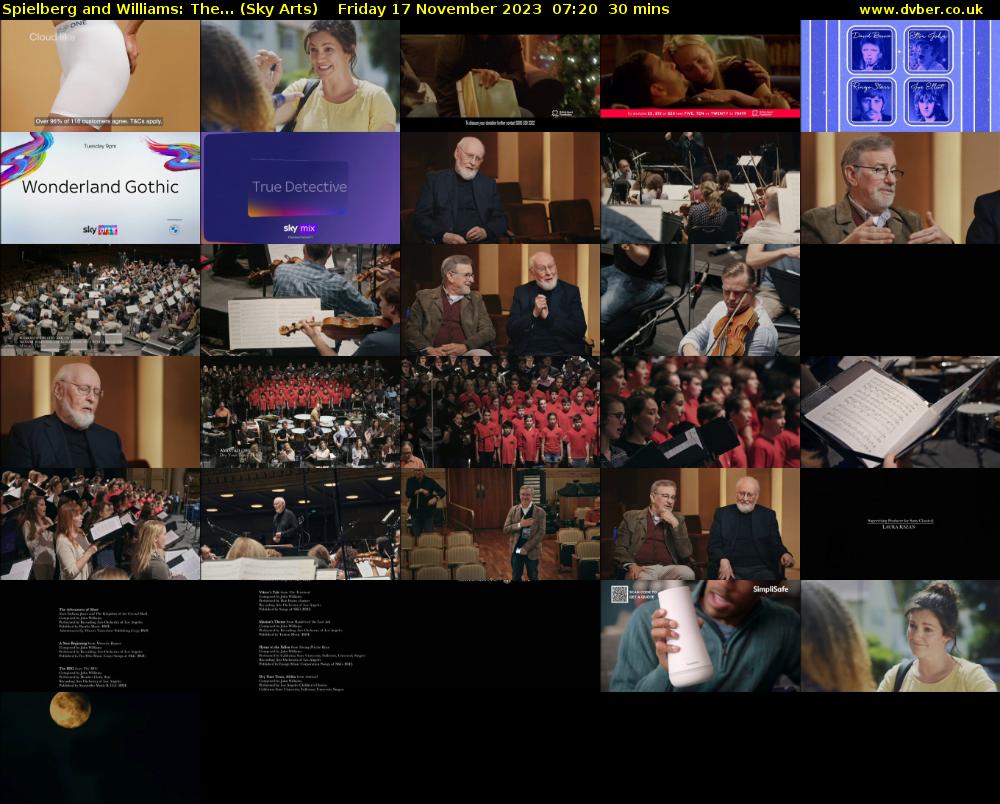 Spielberg and Williams: The... (Sky Arts) Friday 17 November 2023 07:20 - 07:50