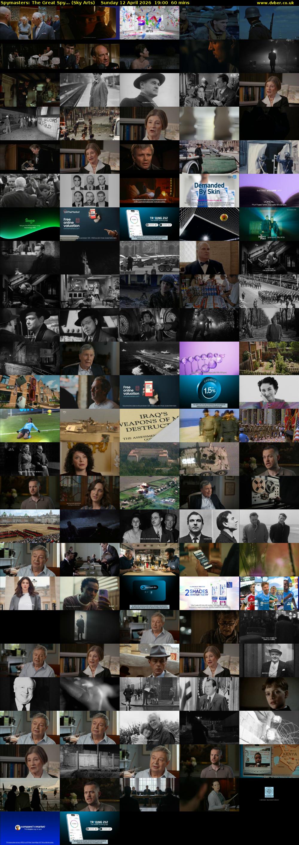 Spymasters: The Great Spy... (Sky Arts) Sunday 12 April 2026 19:00 - 20:00
