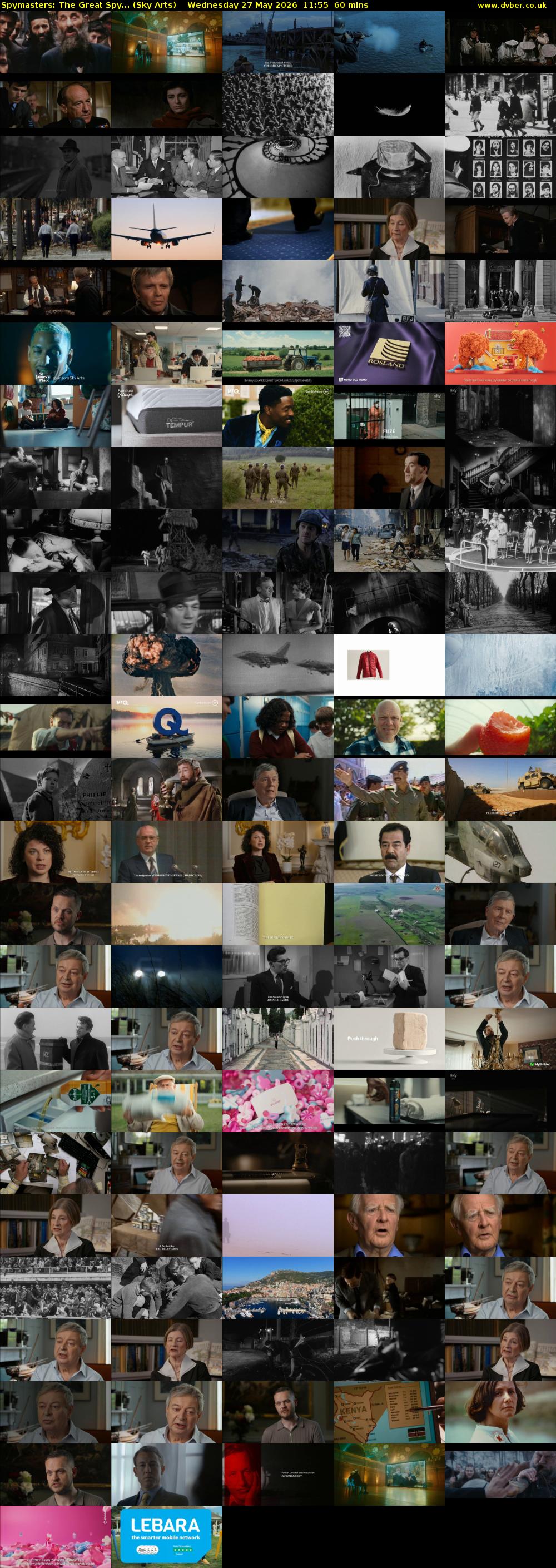 Spymasters: The Great Spy... (Sky Arts) Wednesday 27 May 2026 11:55 - 12:55