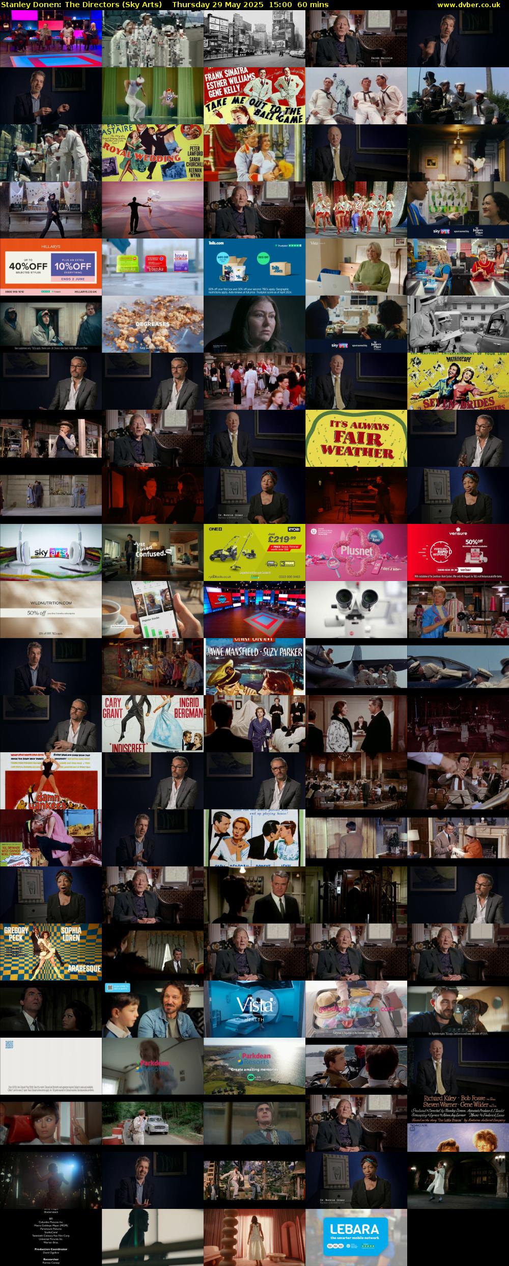Stanley Donen: The Directors (Sky Arts) Thursday 29 May 2025 15:00 - 16:00