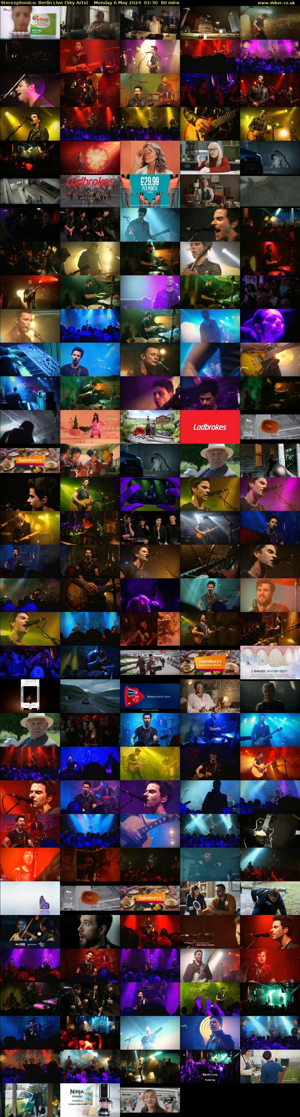 Stereophonics: Berlin Live (Sky Arts) Monday 6 May 2024 01:30 - 02:50