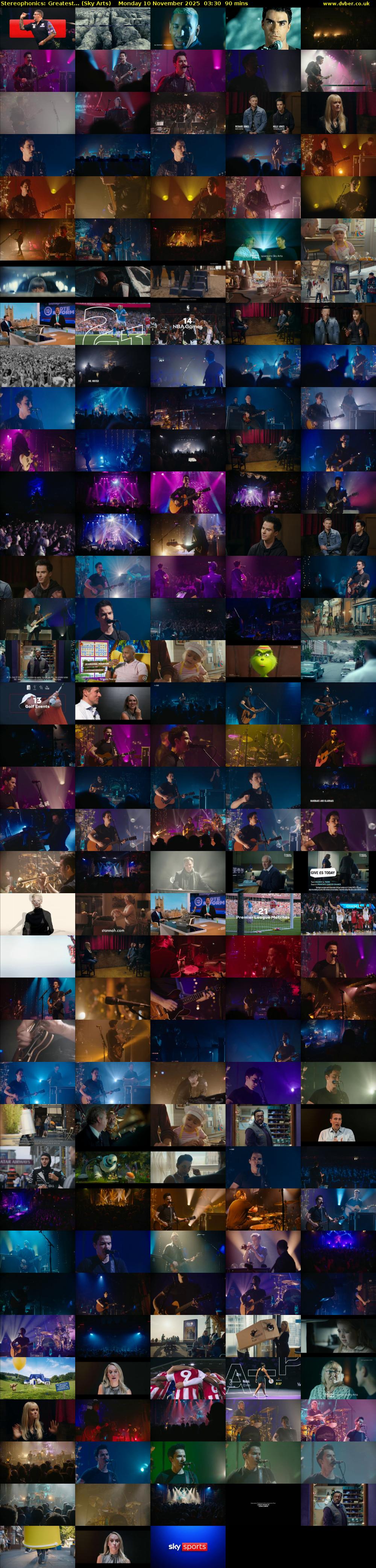 Stereophonics: Greatest... (Sky Arts) Monday 10 November 2025 03:30 - 05:00