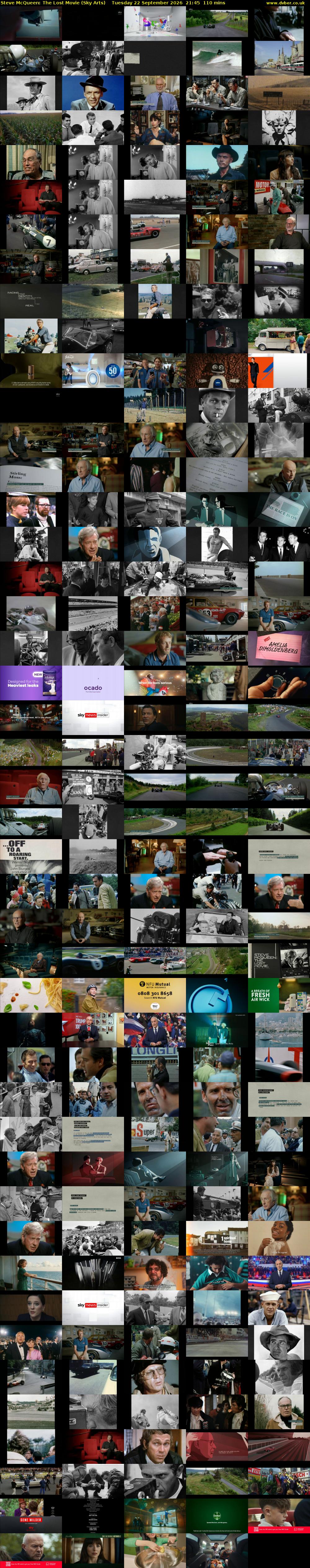 Steve McQueen: The Lost Movie (Sky Arts) Tuesday 22 September 2026 21:45 - 23:35