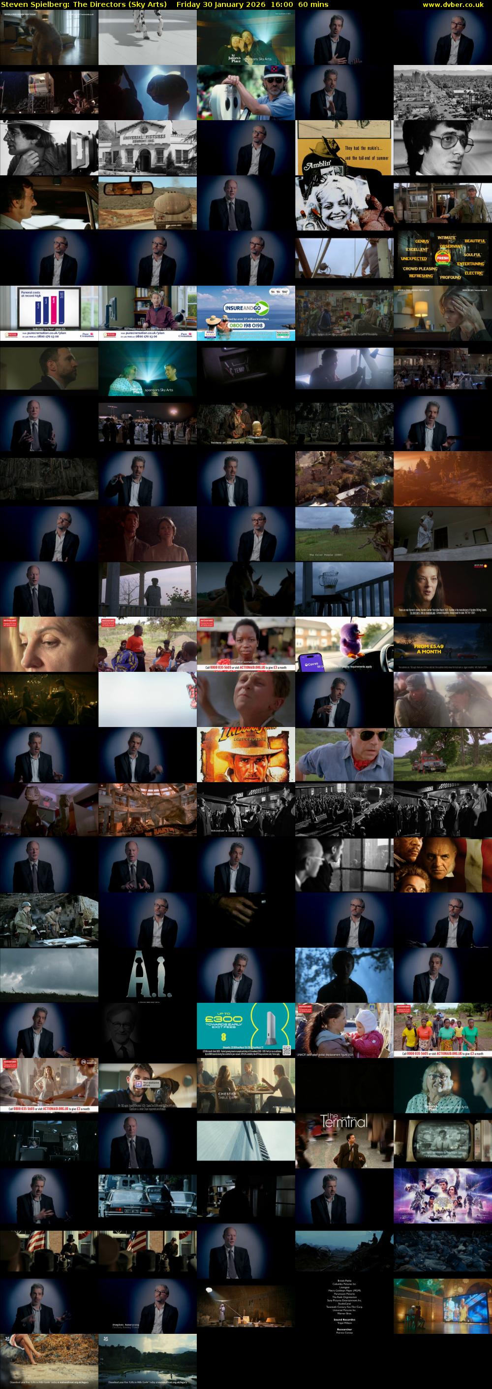 Steven Spielberg: The Directors (Sky Arts) Friday 30 January 2026 16:00 - 17:00
