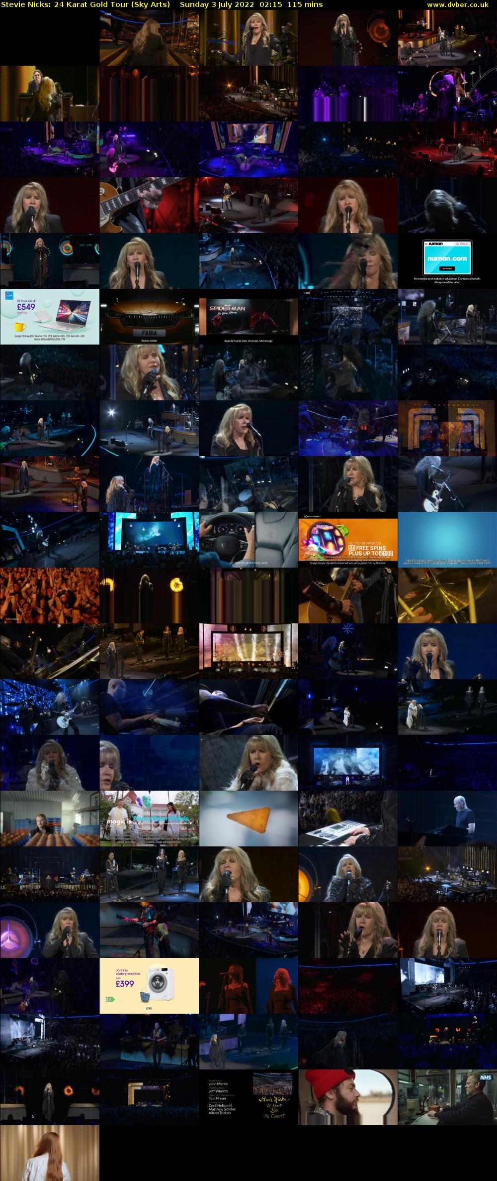 Stevie Nicks: 24 Karat Gold Tour (Sky Arts) Sunday 3 July 2022 02:15 - 04:10