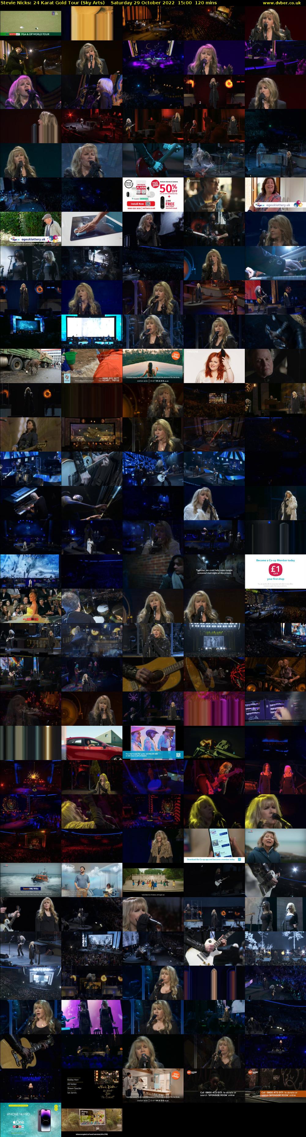 Stevie Nicks: 24 Karat Gold Tour (Sky Arts) Saturday 29 October 2022 15:00 - 17:00