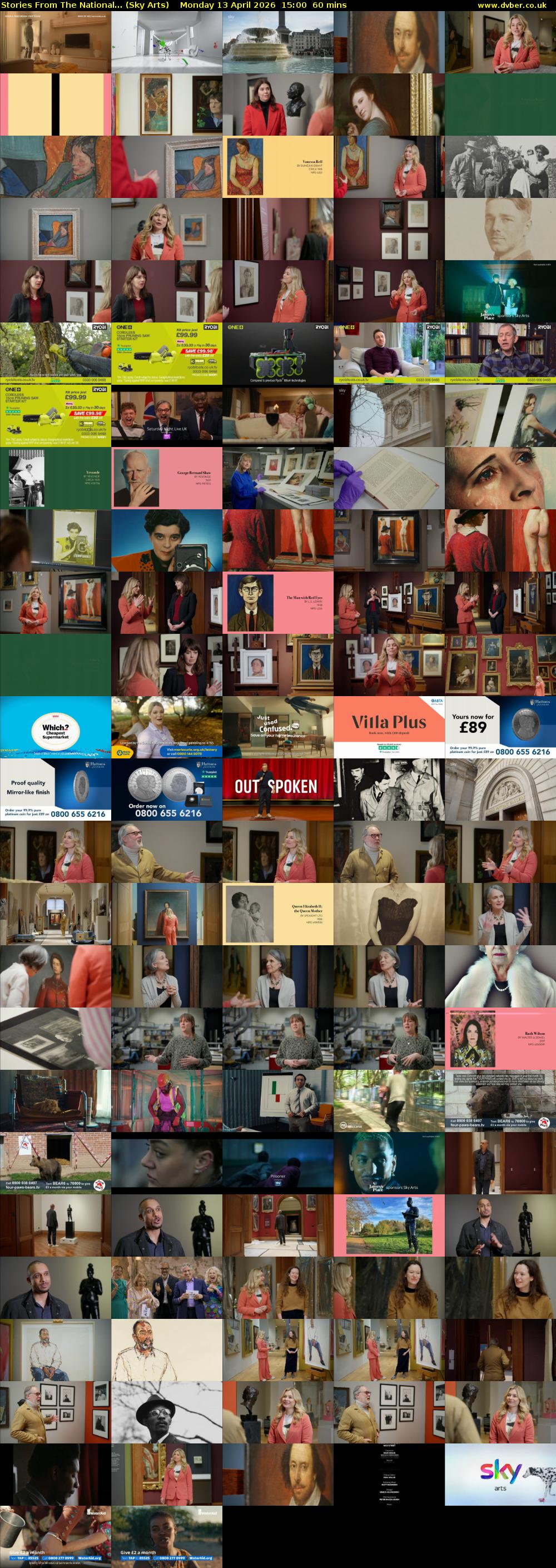 Stories From The National... (Sky Arts) Monday 13 April 2026 15:00 - 16:00