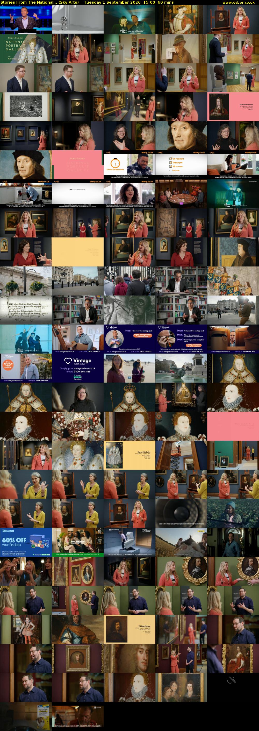 Stories From The National... (Sky Arts) Tuesday 1 September 2026 15:00 - 16:00