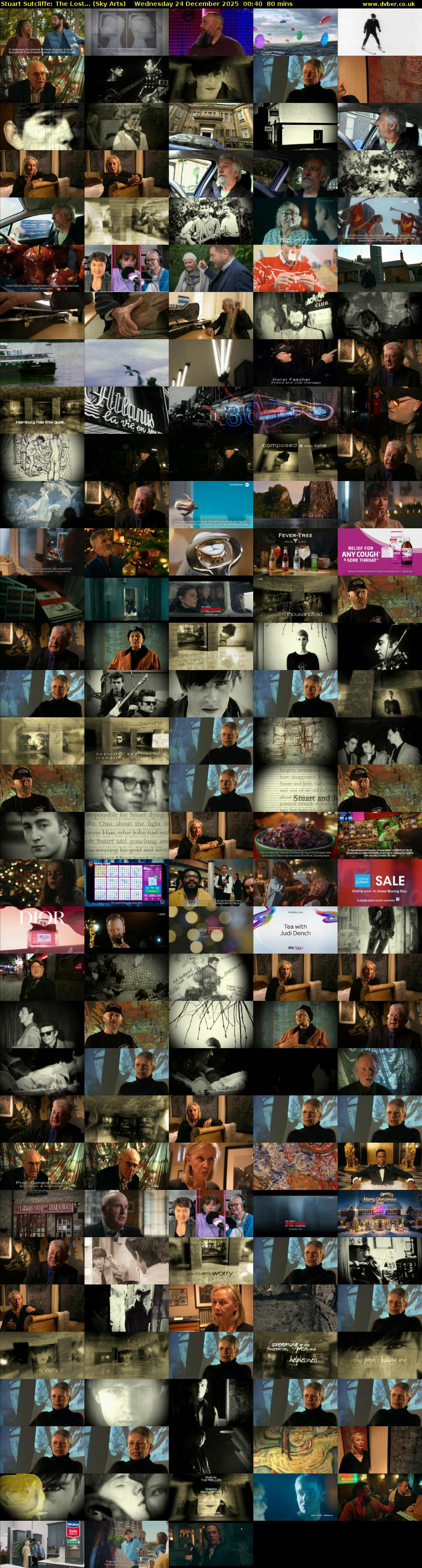 Stuart Sutcliffe: The Lost... (Sky Arts) Wednesday 24 December 2025 00:40 - 02:00