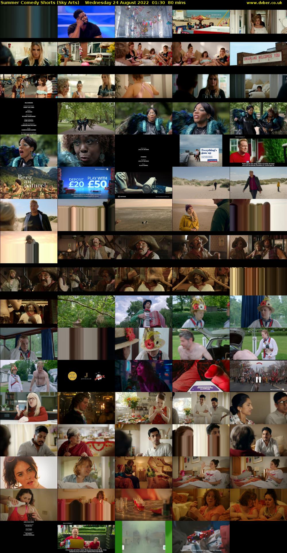 Summer Comedy Shorts (Sky Arts) Wednesday 24 August 2022 01:30 - 02:50