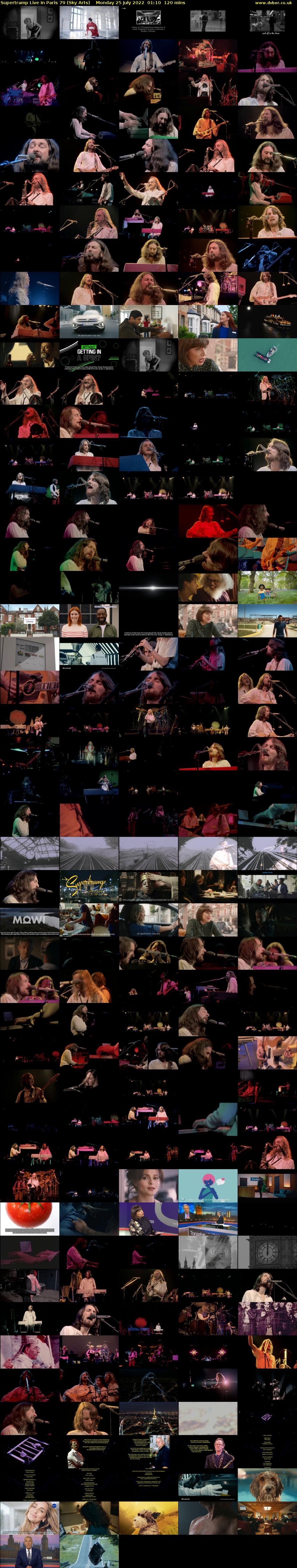 Supertramp Live In Paris 79 (Sky Arts) Monday 25 July 2022 01:10 - 03:10