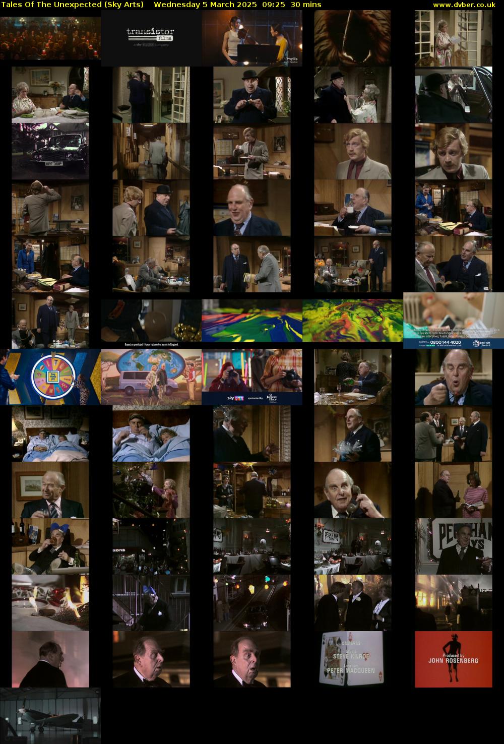 Tales Of The Unexpected (Sky Arts) Wednesday 5 March 2025 09:25 - 09:55
