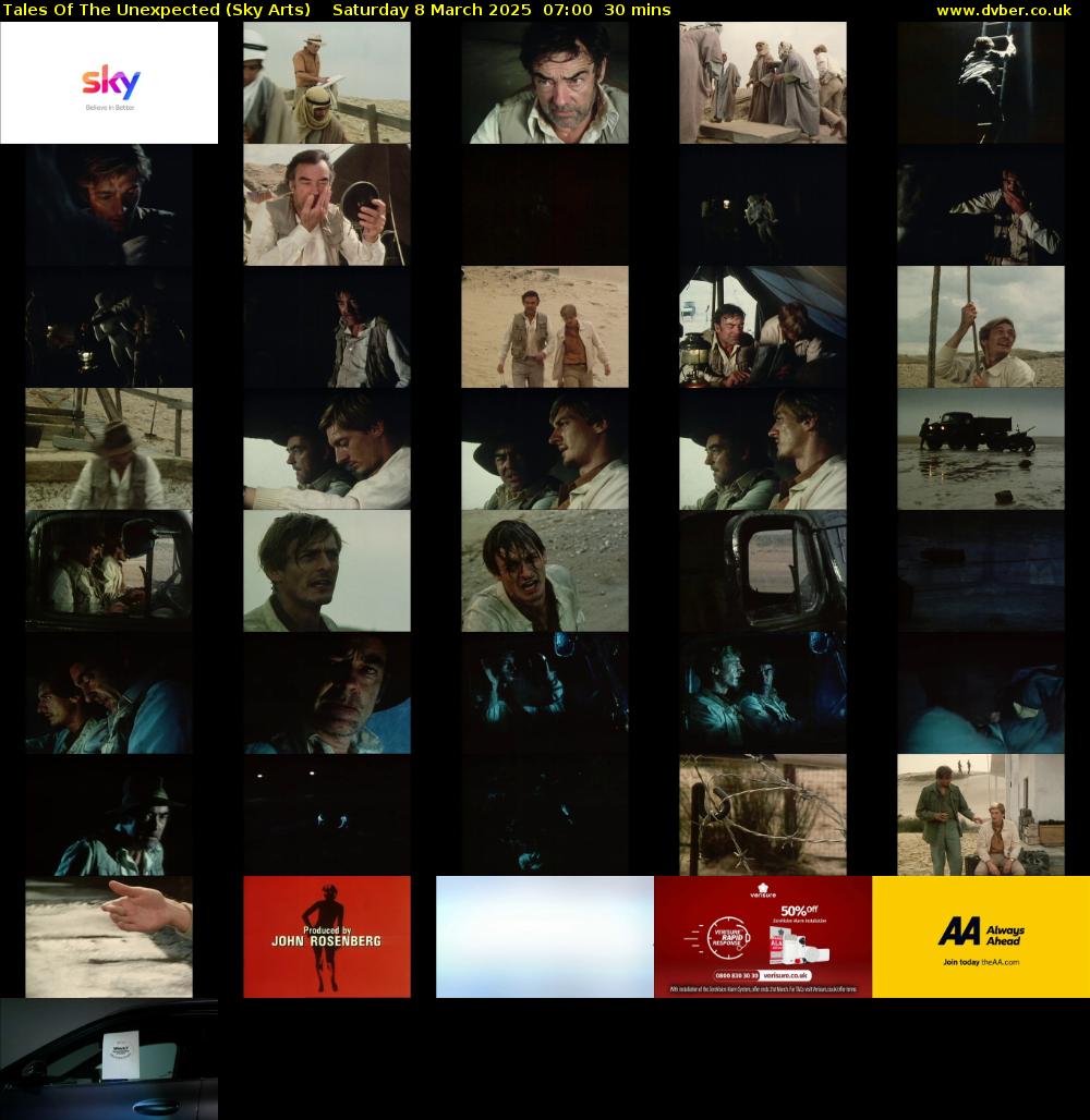 Tales Of The Unexpected (Sky Arts) Saturday 8 March 2025 07:00 - 07:30