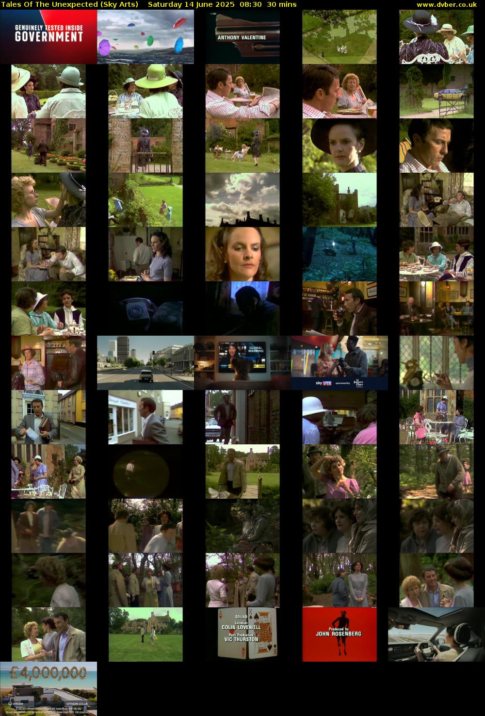 Tales Of The Unexpected (Sky Arts) Saturday 14 June 2025 08:30 - 09:00