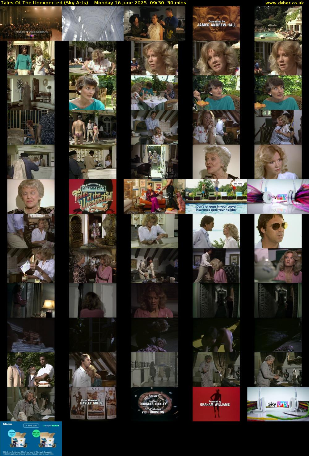 Tales Of The Unexpected (Sky Arts) Monday 16 June 2025 09:30 - 10:00