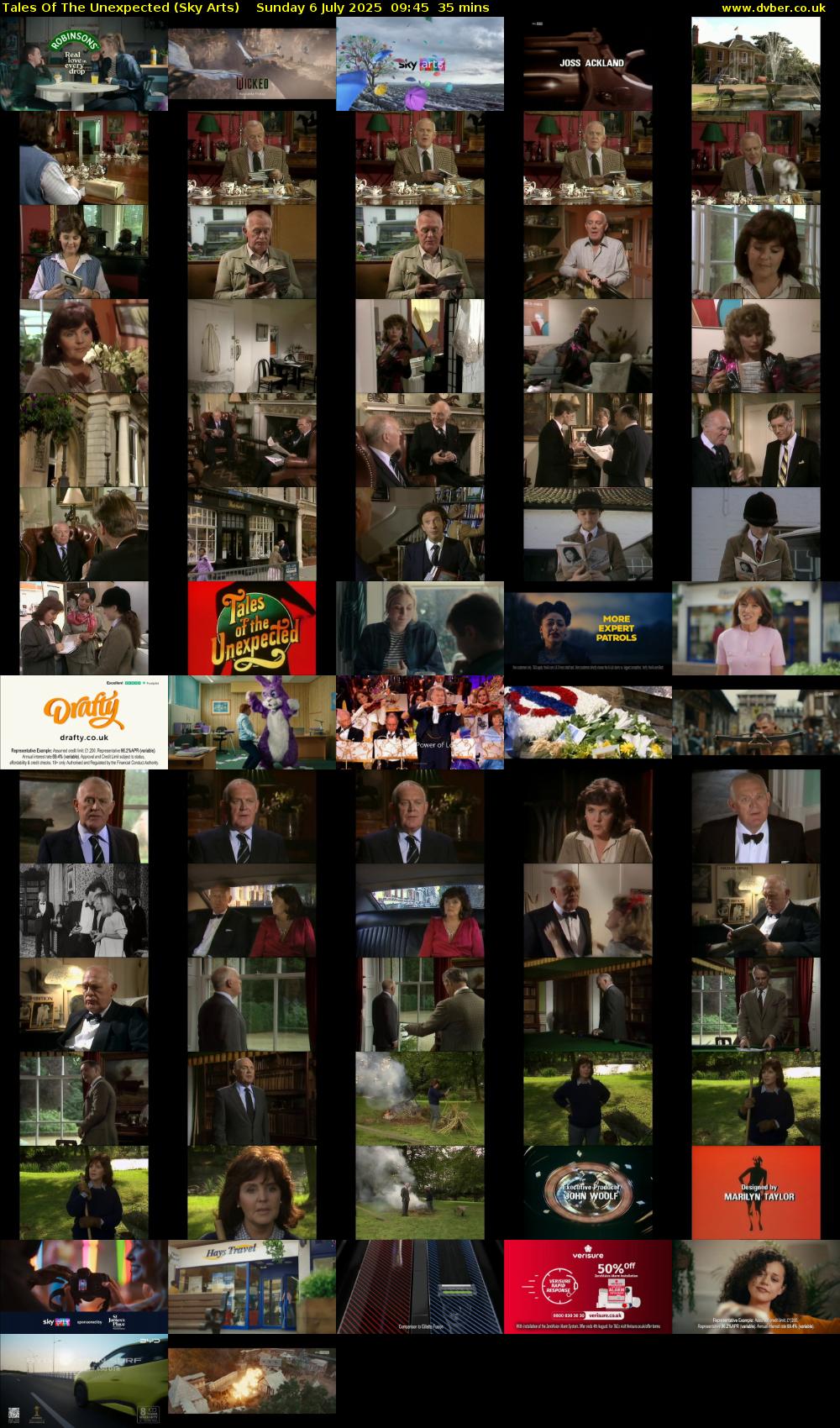 Tales Of The Unexpected (Sky Arts) Sunday 6 July 2025 09:45 - 10:20