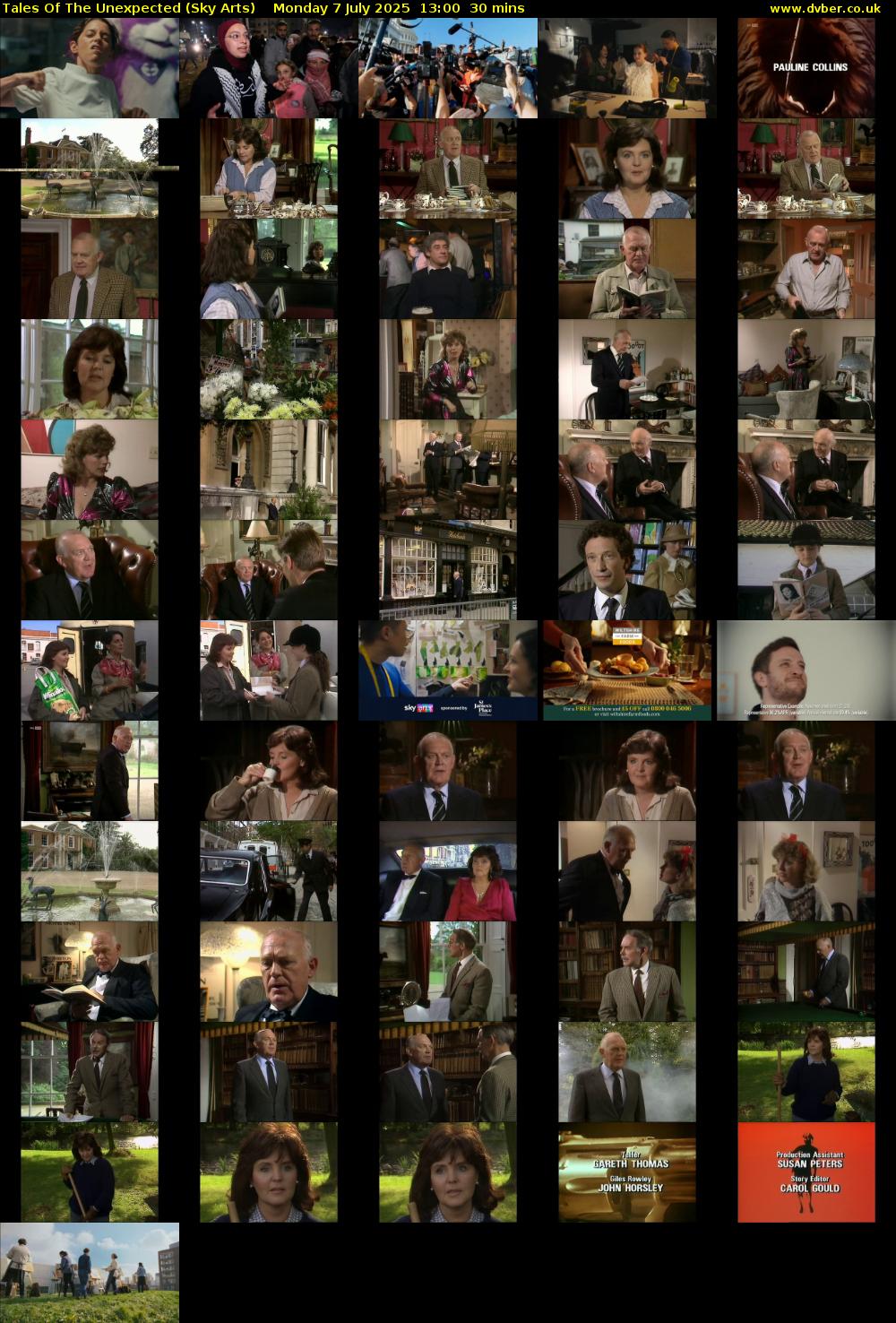 Tales Of The Unexpected (Sky Arts) Monday 7 July 2025 13:00 - 13:30