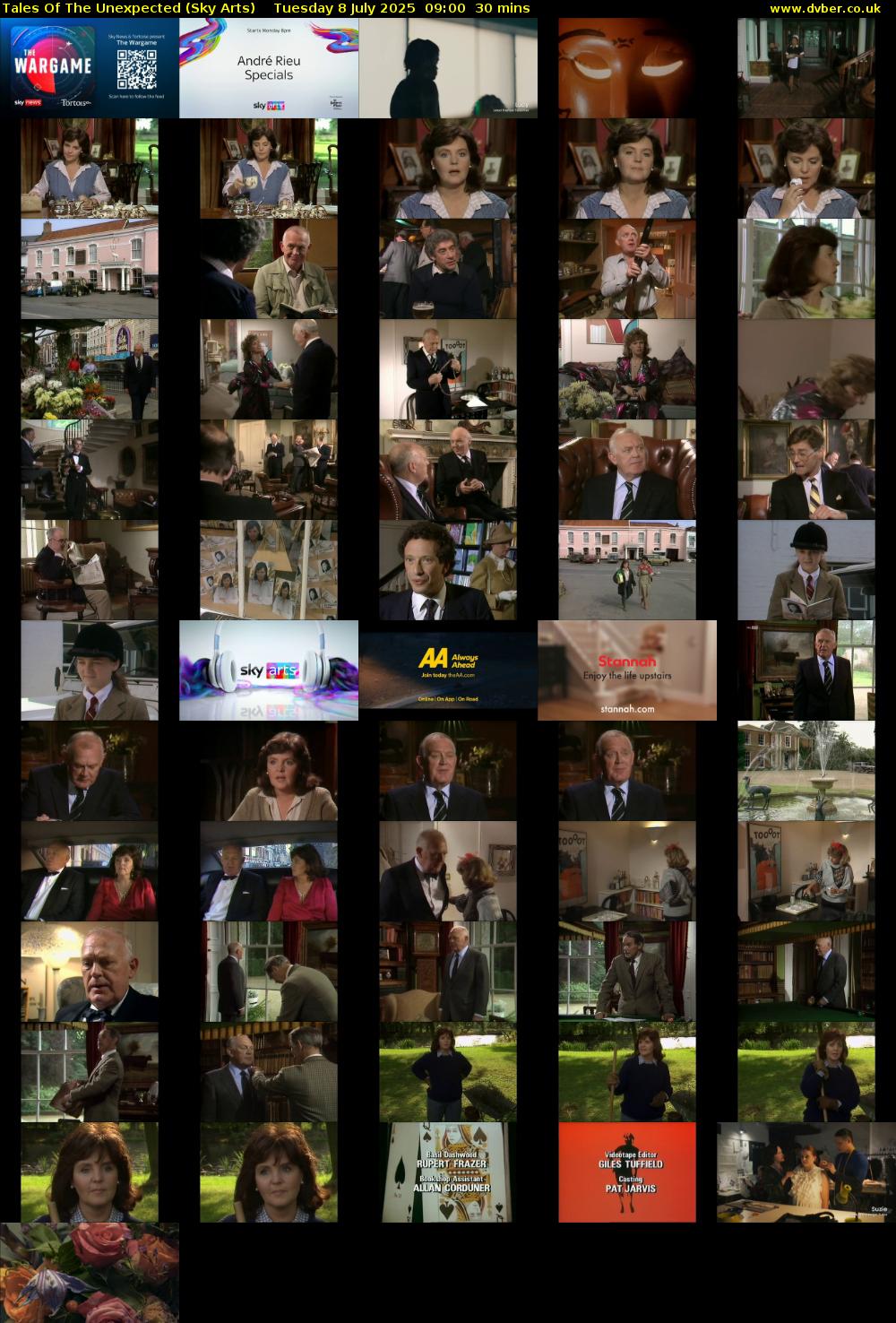Tales Of The Unexpected (Sky Arts) Tuesday 8 July 2025 09:00 - 09:30