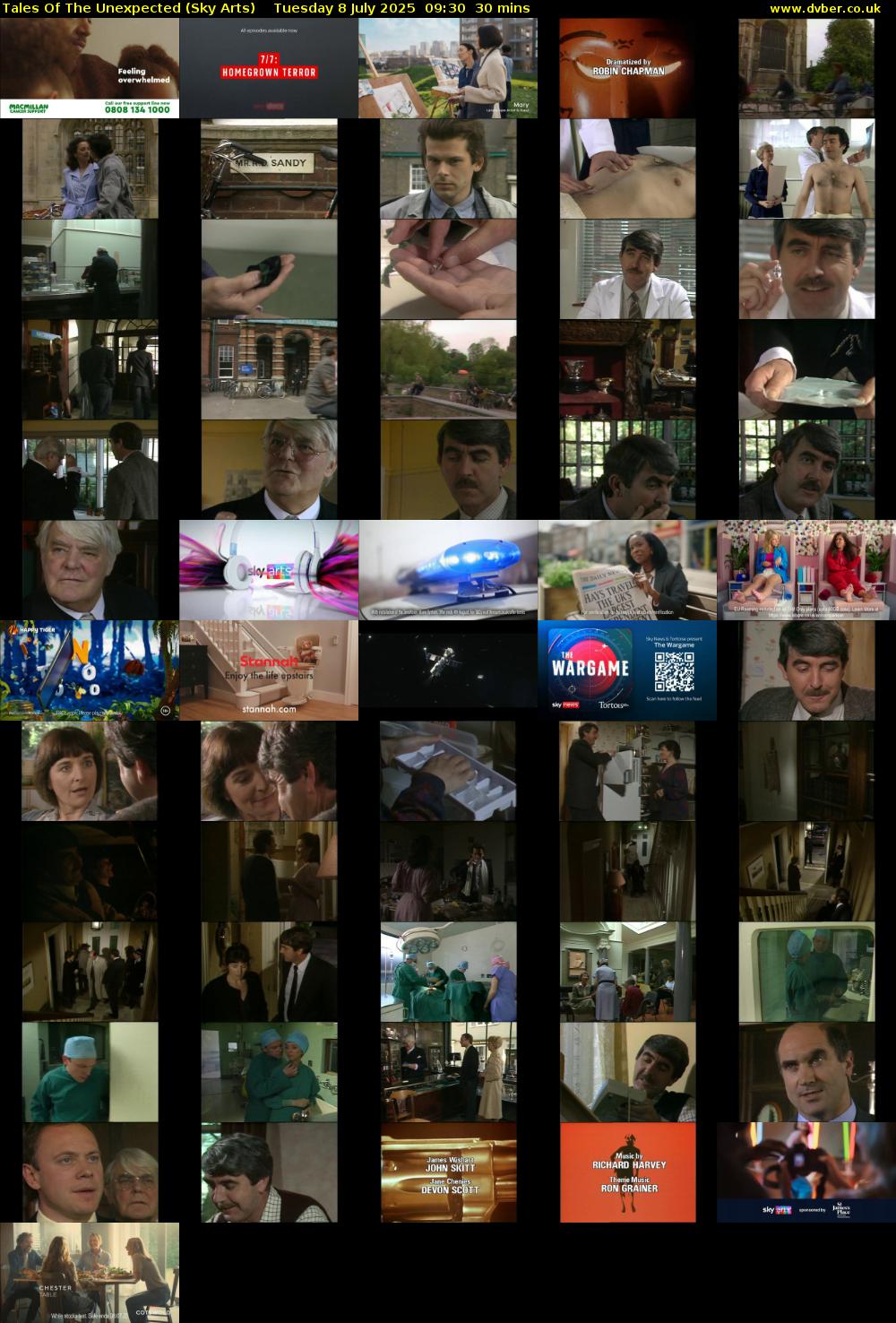 Tales Of The Unexpected (Sky Arts) Tuesday 8 July 2025 09:30 - 10:00