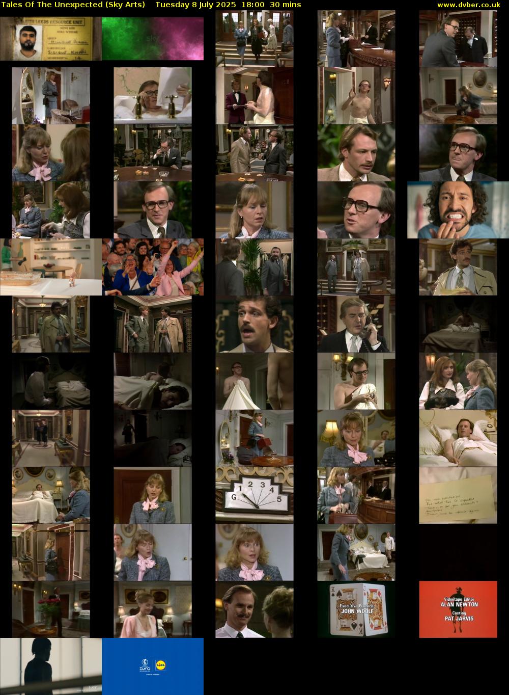 Tales Of The Unexpected (Sky Arts) Tuesday 8 July 2025 18:00 - 18:30