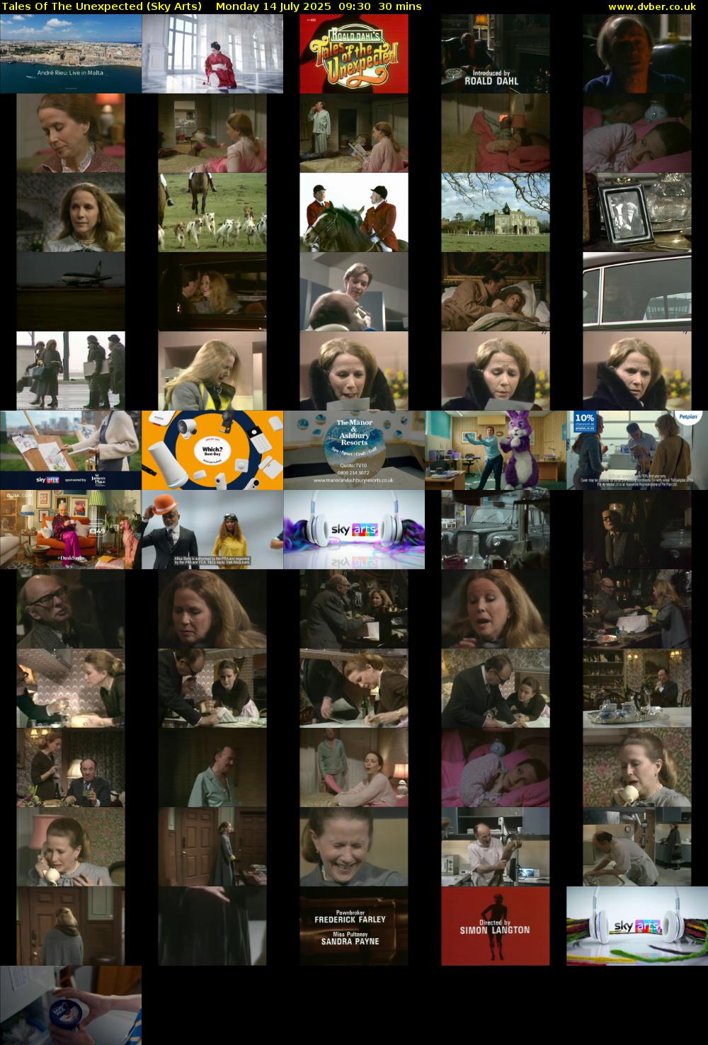 Tales Of The Unexpected (Sky Arts) Monday 14 July 2025 09:30 - 10:00