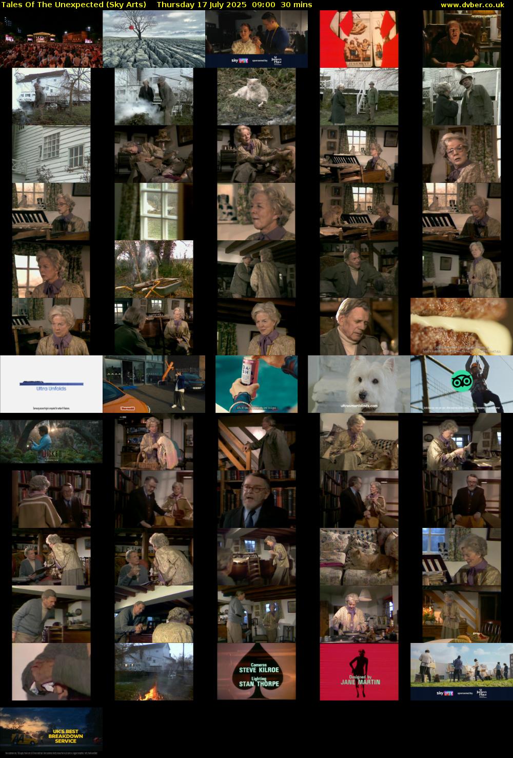 Tales Of The Unexpected (Sky Arts) Thursday 17 July 2025 09:00 - 09:30