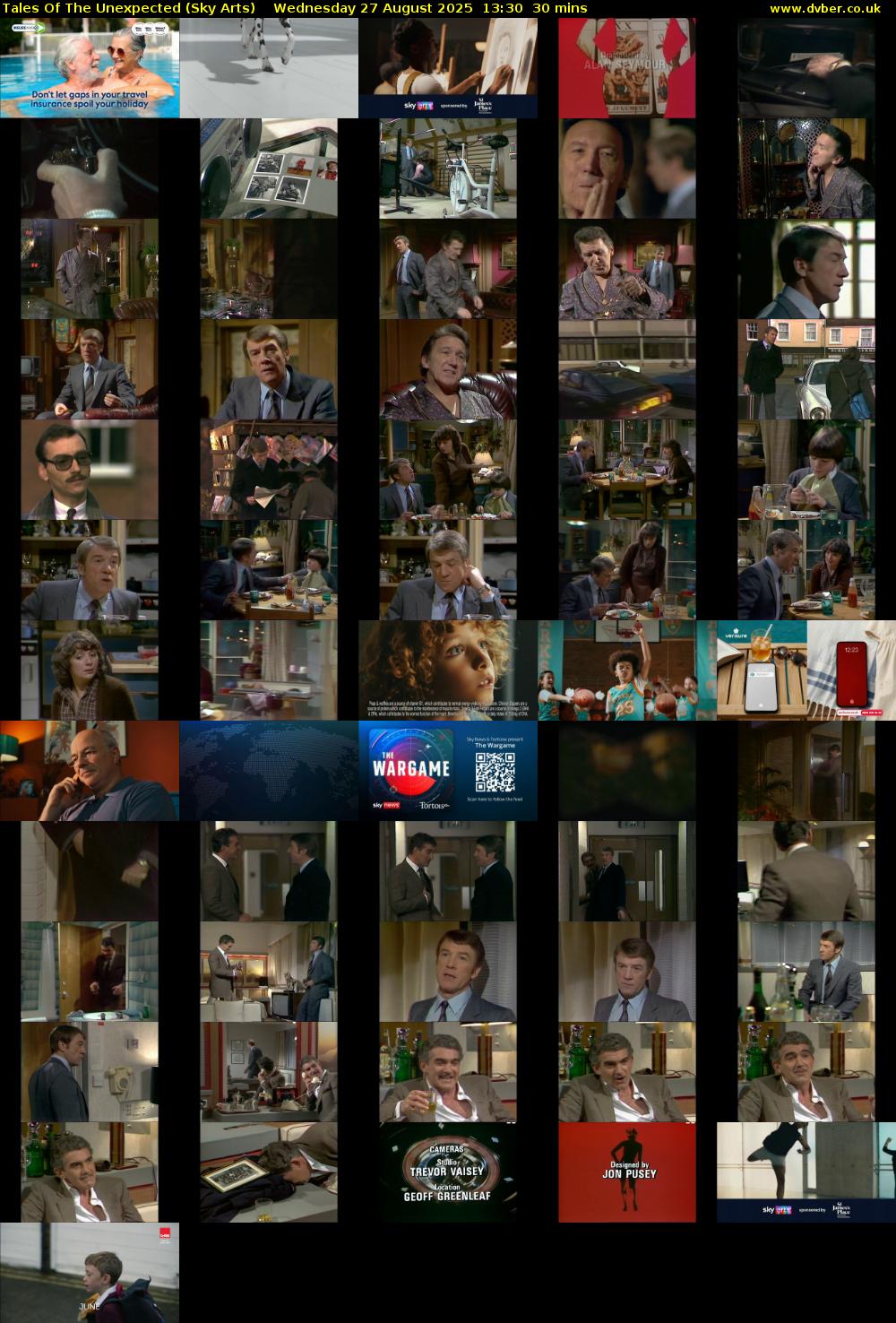 Tales Of The Unexpected (Sky Arts) Wednesday 27 August 2025 13:30 - 14:00