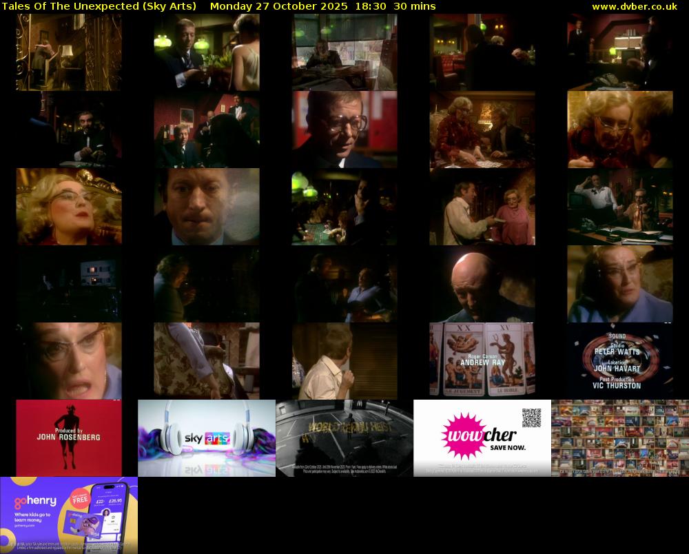 Tales Of The Unexpected (Sky Arts) Monday 27 October 2025 18:30 - 19:00