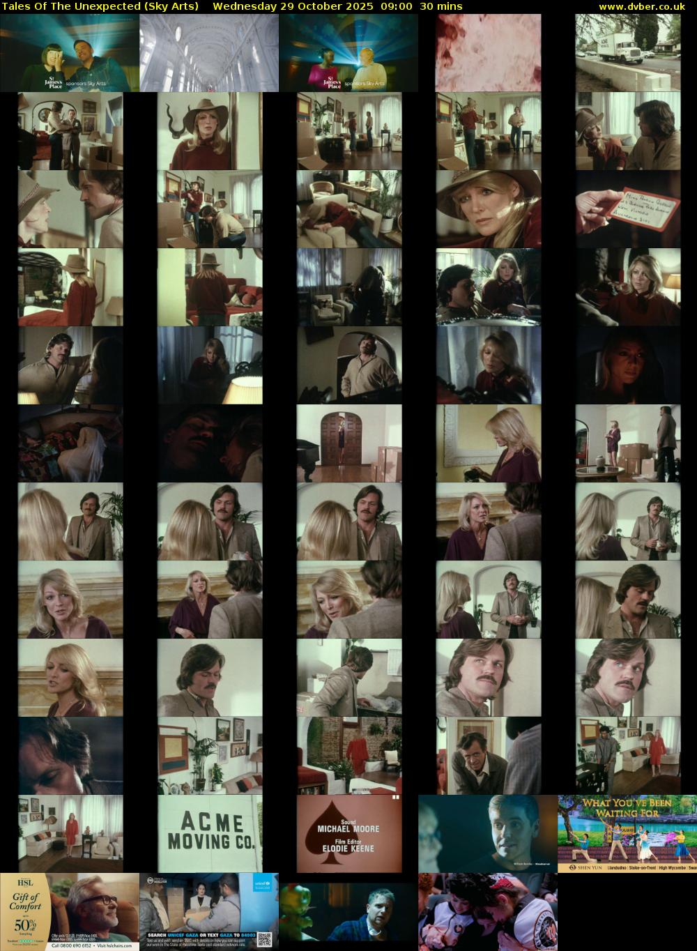 Tales Of The Unexpected (Sky Arts) Wednesday 29 October 2025 09:00 - 09:30