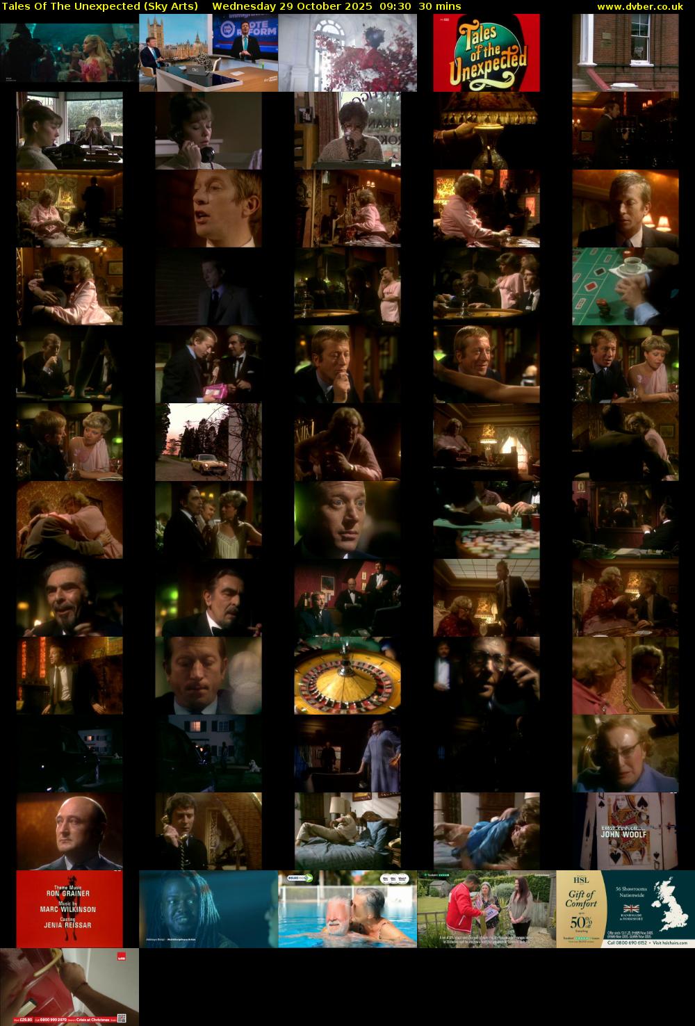 Tales Of The Unexpected (Sky Arts) Wednesday 29 October 2025 09:30 - 10:00