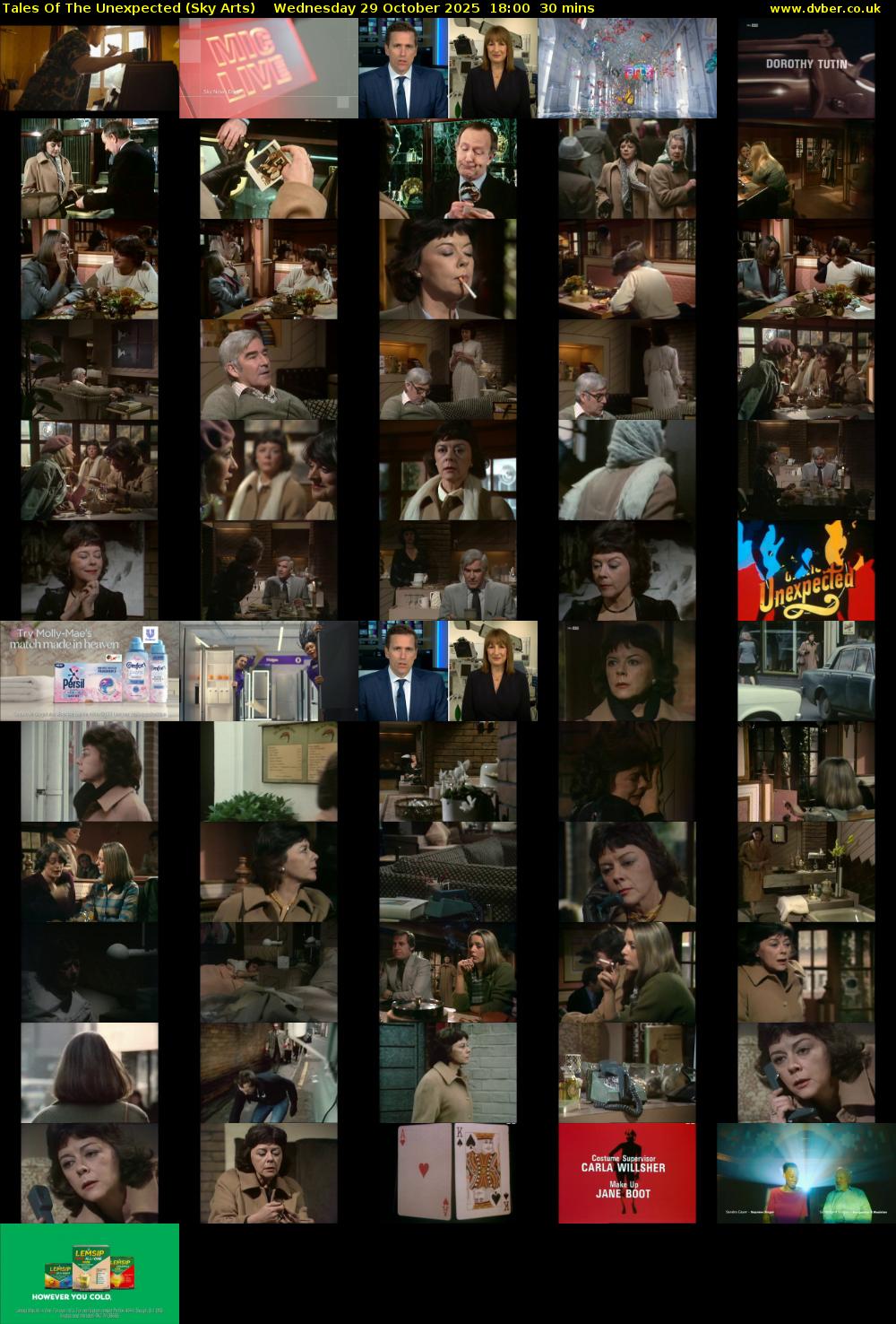 Tales Of The Unexpected (Sky Arts) Wednesday 29 October 2025 18:00 - 18:30