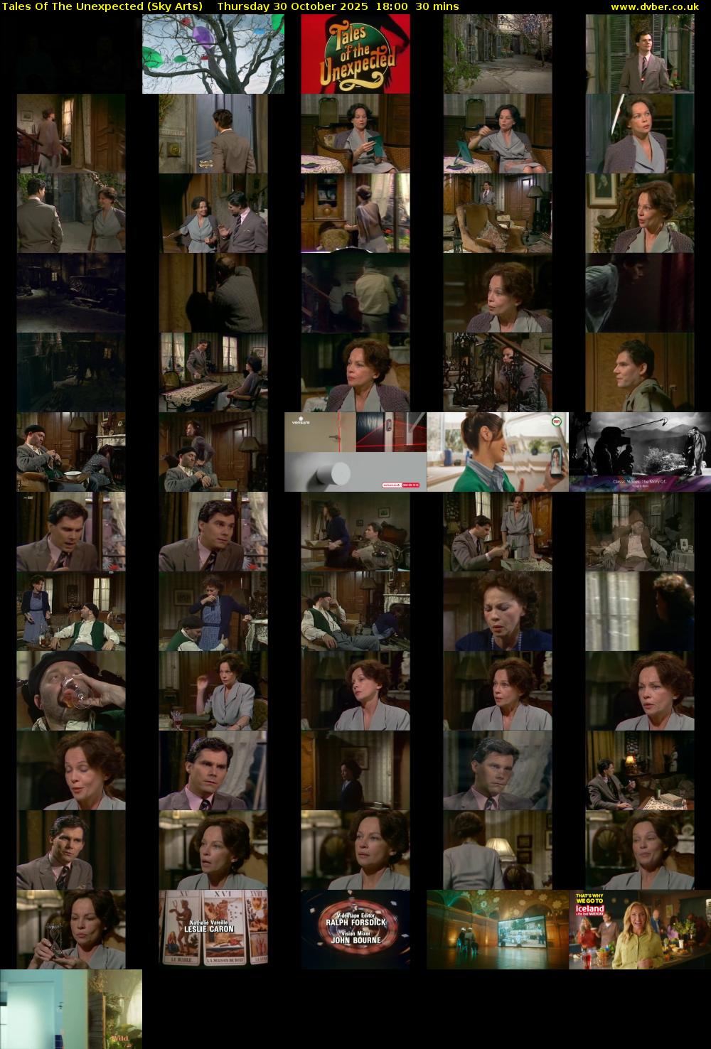 Tales Of The Unexpected (Sky Arts) Thursday 30 October 2025 18:00 - 18:30