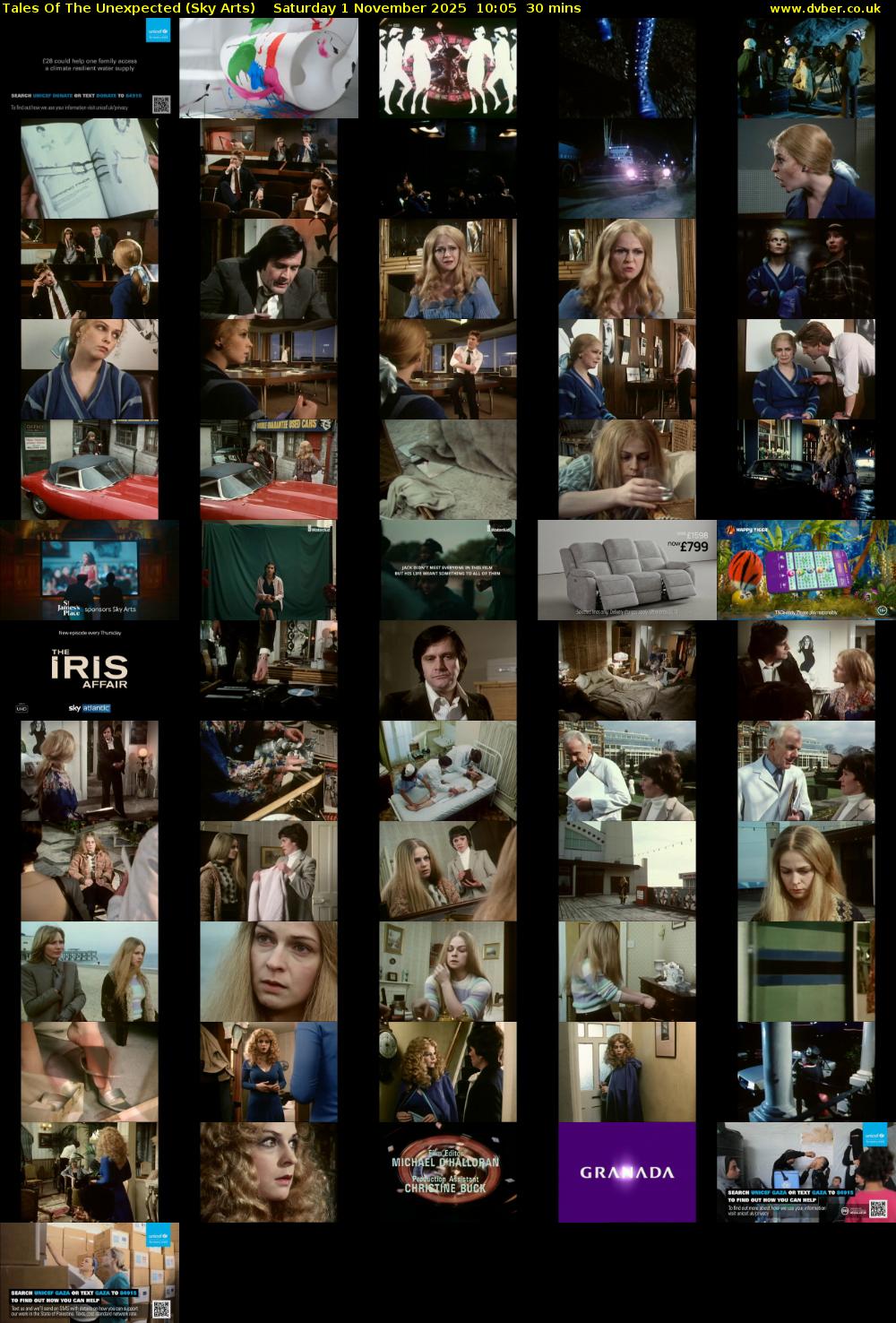 Tales Of The Unexpected (Sky Arts) Saturday 1 November 2025 10:05 - 10:35