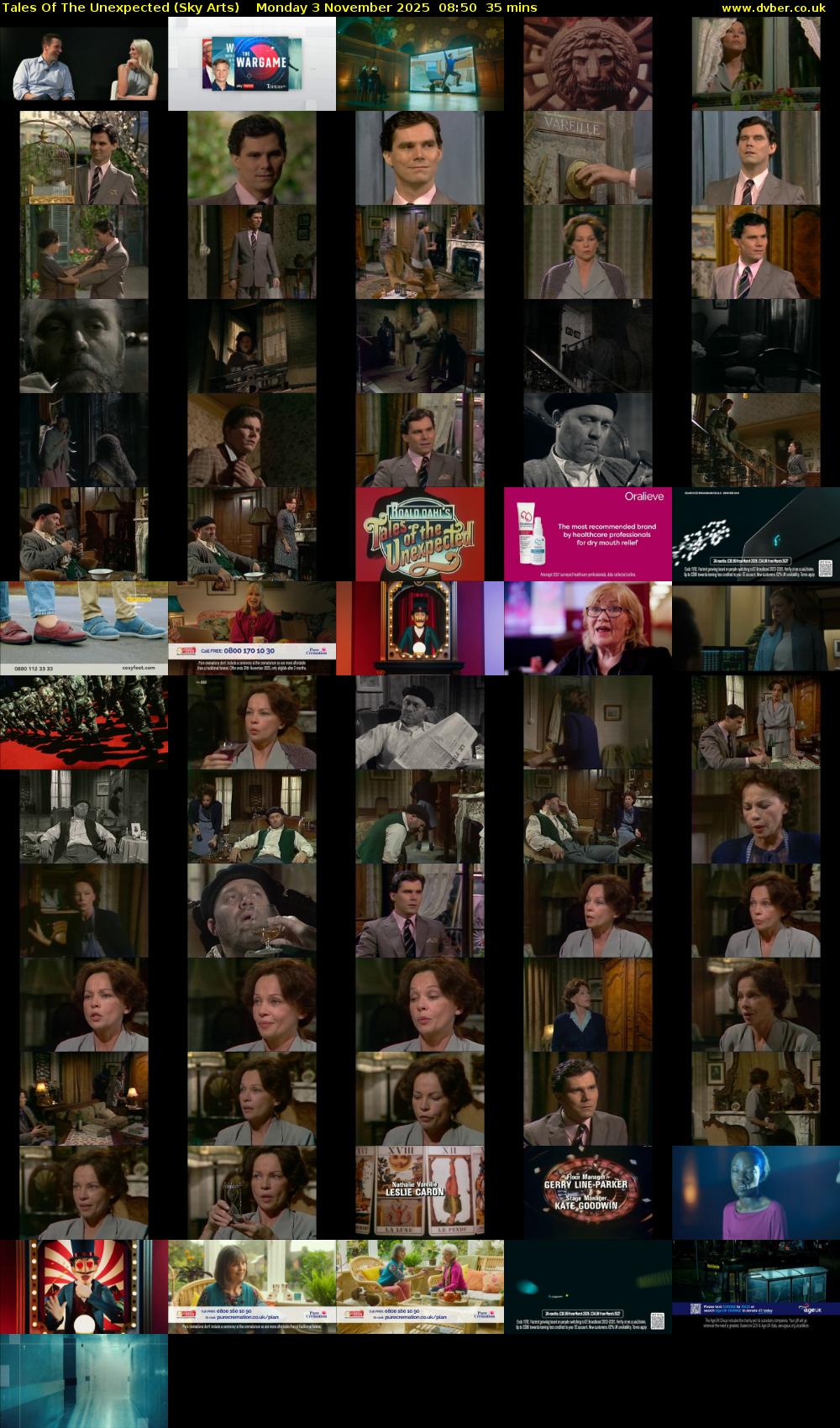 Tales Of The Unexpected (Sky Arts) Monday 3 November 2025 08:50 - 09:25