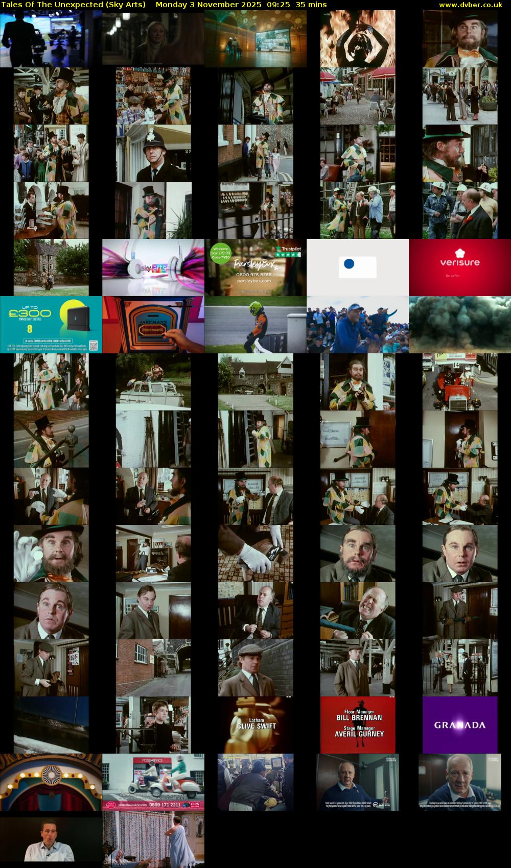 Tales Of The Unexpected (Sky Arts) Monday 3 November 2025 09:25 - 10:00