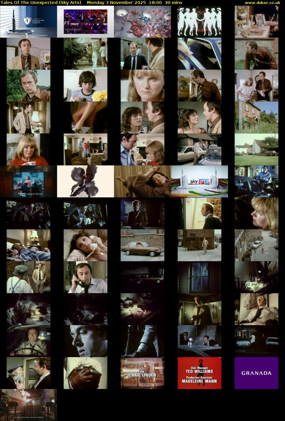 Tales Of The Unexpected (Sky Arts) Monday 3 November 2025 18:00 - 18:30