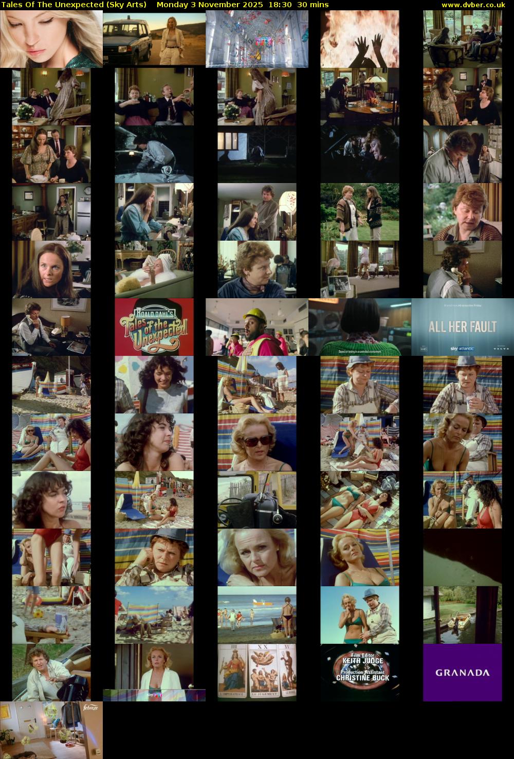 Tales Of The Unexpected (Sky Arts) Monday 3 November 2025 18:30 - 19:00