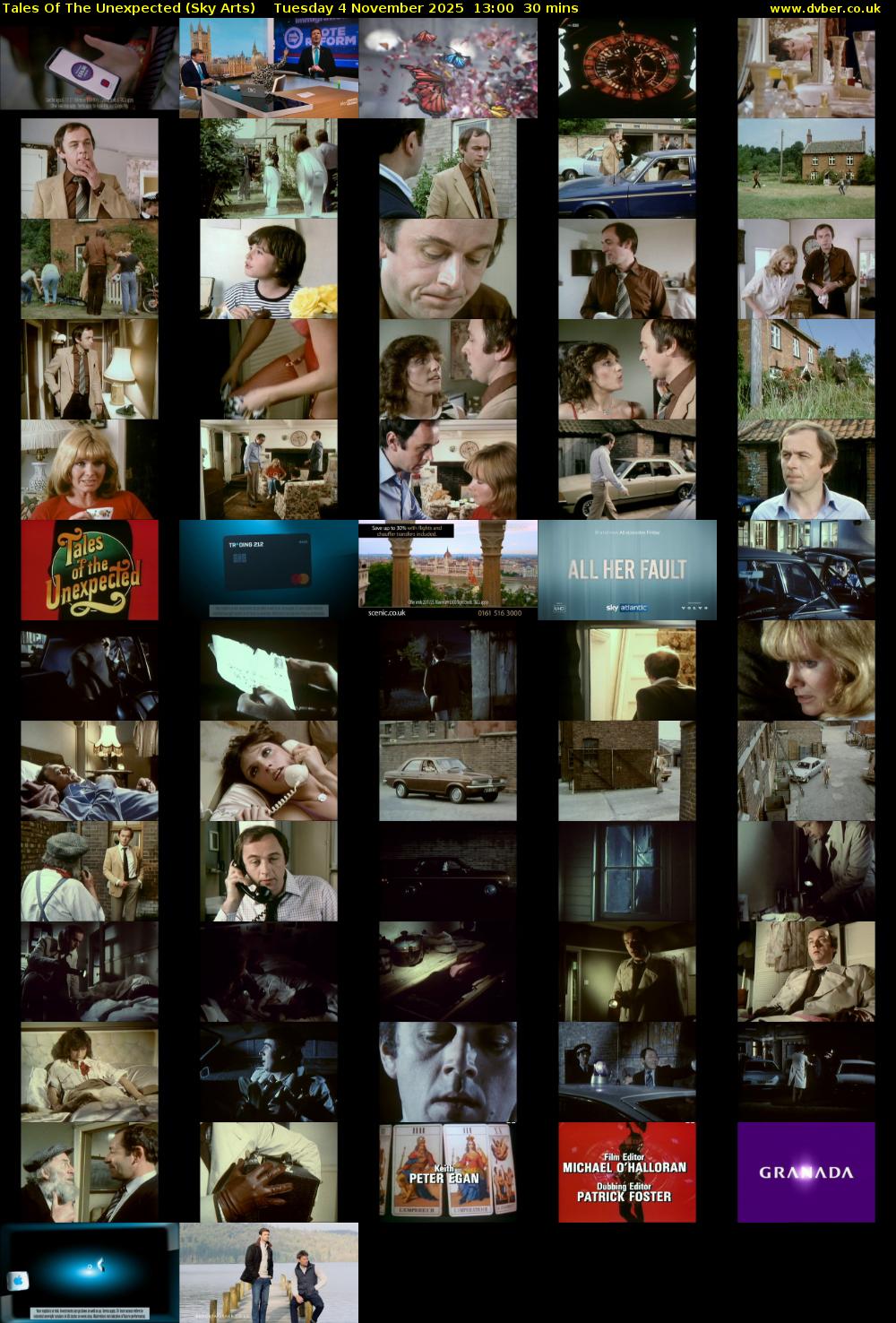 Tales Of The Unexpected (Sky Arts) Tuesday 4 November 2025 13:00 - 13:30